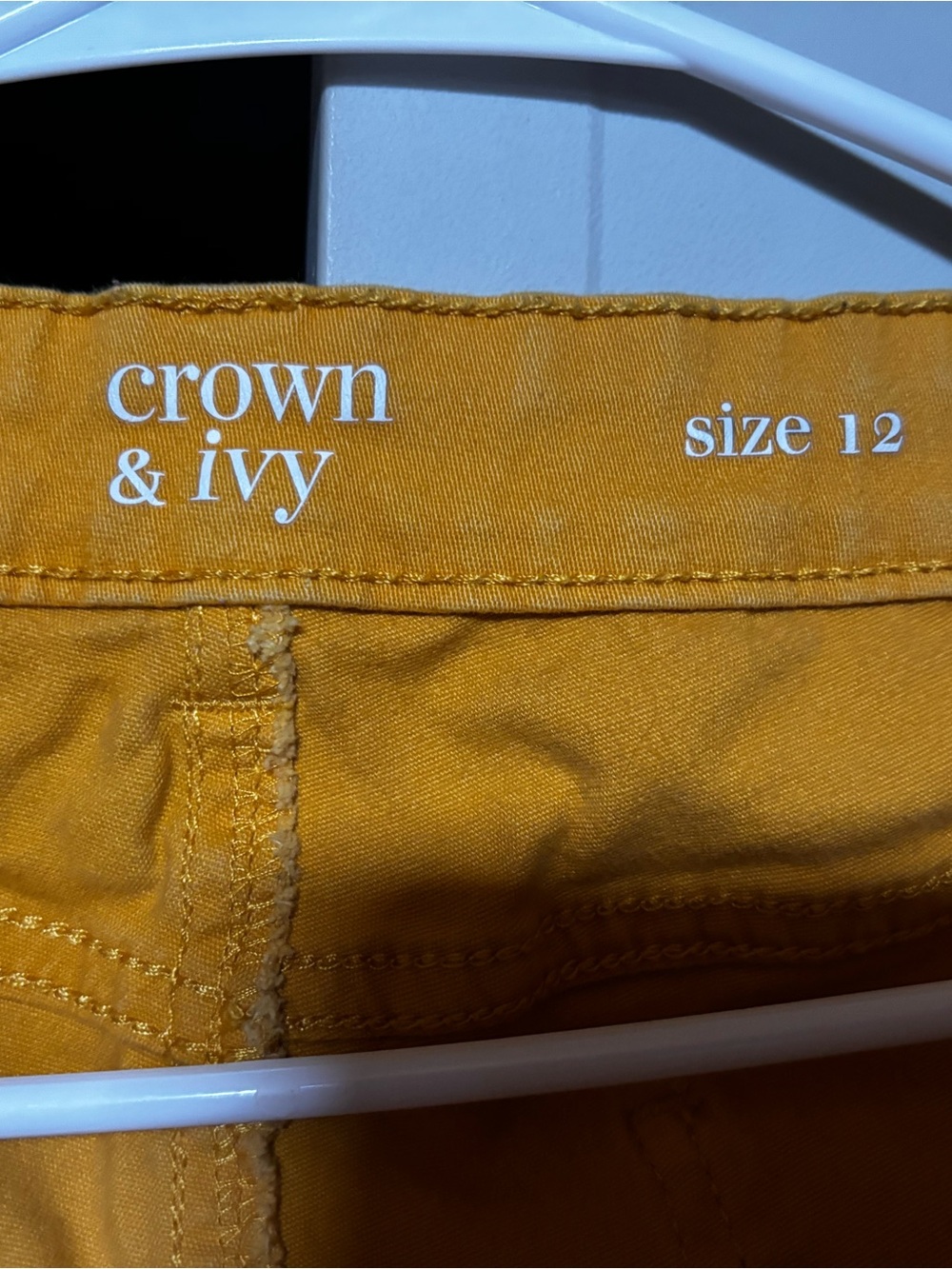 crown & ivy Mustard Yellow Skinny Jeans